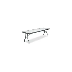 Iceberg IndestrucTable™ Rectangular Folding Table, Granite/Black, 29"H x 96"W x 30"D