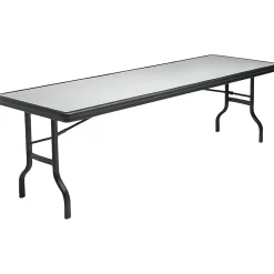 Iceberg IndestrucTable™ Rectangular Folding Table, Granite/Black, 29"H x 96"W x 30"D