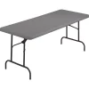 ICEBERG IndestrucTable TOO 1200 Series Folding Table, 72" x 30", Charcoal (65227)