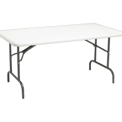 Iceberg IndestrucTable TOO™ 1200 Series Rectangular Folding Table, Platinum, 29"H x 60"W x 30"D