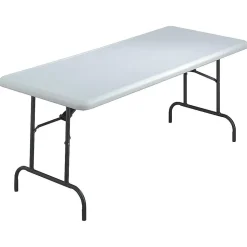 ICEBERG IndestrucTable TOO 600S Folding Table, 72" x 30", Platinum (65323)
