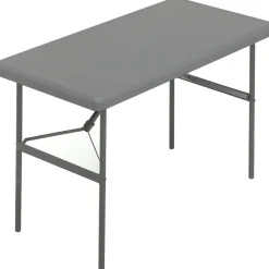 Iceberg® IndestrucTables TOO™ 1200 Series Folding Table, 48x24", Charcoal (65207)