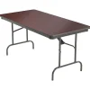 ICEBERG Premium Folding Table, 60" x 30", Mahogany (55214)