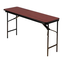 ICEBERG Premium Folding Table, 72" x 18", Mahogany/Brown (55284)