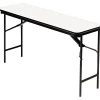 Iceberg® Premium Wood Laminate Folding Tables, 72x18", Gray