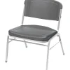 Iceberg Rough N Ready Series Big & Tall Stacking Chair, Plastic, Charcoal, 4/Carton (ICE64127)