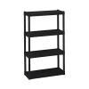 Iceberg Rough 'N Ready 4-Shelf Polypropylene Stand Alone, 32"W, Black (20841)
