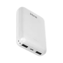 iHome USB-A Power Bank, 10000mAh, White (IHPP2200W-OD)