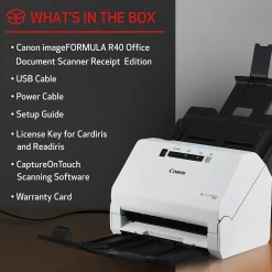 imageFORMULA R40 Receipt Edition USB Duplex Document Scanner, White (4229C009)