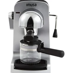 Imusa 4-Cups Steam Espresso Machine, Silver (GAU18215)