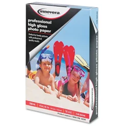 Innovera Glossy Photo Paper, 4