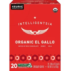 Intelligentsia Organic El Gallo Coffee Keurig® K-Cup® Pods, Light Roast, 20/Box (5000371867)
