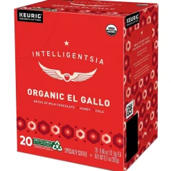 Intelligentsia Organic El Gallo Coffee Keurig® K-Cup® Pods, Light Roast, 20/Box (5000371867)