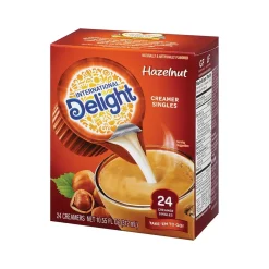 International Delight Hazelnut Dairy Free Liquid Creamer, 0.44 oz., 24/Box (WWI100680)
