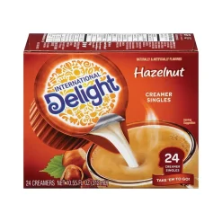 International Delight Hazelnut Dairy Free Liquid Creamer, 0.44 oz., 24/Box (WWI100680)
