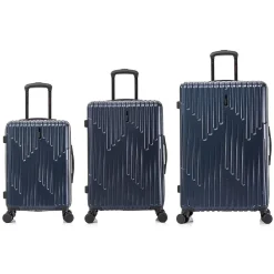 InUSA Drip Hardside Spinner Luggage Set, Blue (IUDRISML-BLU)