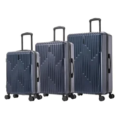 InUSA Drip Hardside Spinner Luggage Set, Blue (IUDRISML-BLU)