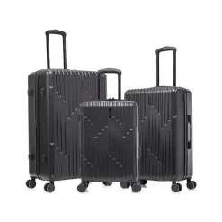 InUSA Drip Hardside Spinner Luggage Set, Black (IUDRISML-BLK)