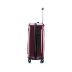 InUSA Pilot 3-Piece Hardside Spinner Luggage Set, Wine (IUPILSML-WIN)
