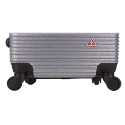 InUSA Royal 3-Piece Hardside Spinner Luggage Set, Silver (IUROYSML-SIL)