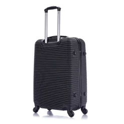 InUSA Royal 2-Piece Hardside Spinner Luggage Set, Black (IUROY0SM-BLK)