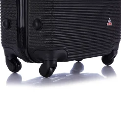 InUSA Royal 2-Piece Hardside Spinner Luggage Set, Black (IUROY0SM-BLK)