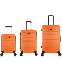 InUSA Trend 3-Piece Hardside Spinner Luggage Set, Orange (IUTRESML-ORA)