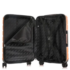 InUSA Trend 3-Piece Hardside Spinner Luggage Set, Orange (IUTRESML-ORA)