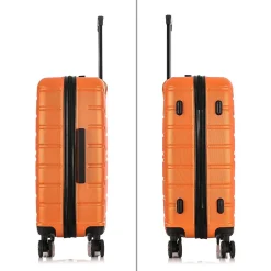 InUSA Trend 3-Piece Hardside Spinner Luggage Set, Orange (IUTRESML-ORA)