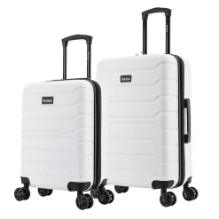 InUSA Trend 2-Piece Hardside Spinner Luggage Set, White (IUTRE0SM-WHI)