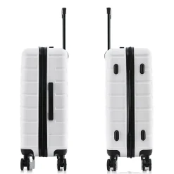 InUSA Trend 2-Piece Hardside Spinner Luggage Set, White (IUTRE0SM-WHI)