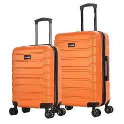 InUSA Trend 2-Piece Hardside Spinner Luggage Set, Orange (IUTRE0SM-ORA)