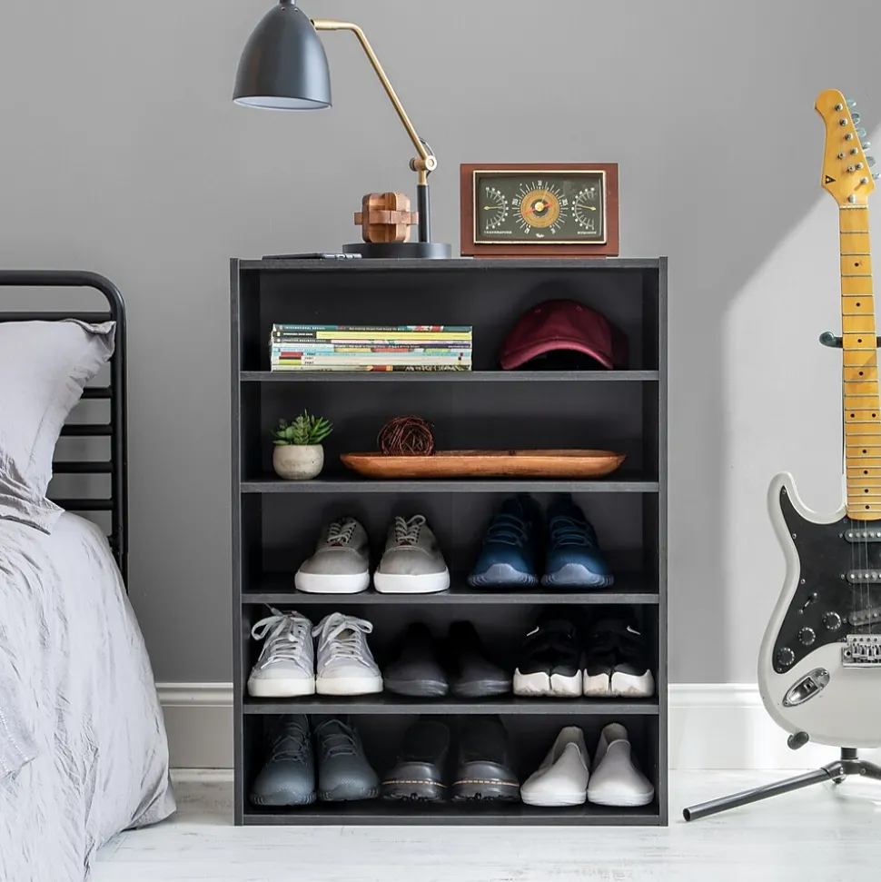 Iris 31.51" 5-Shelf Bookcase, Black (596985)