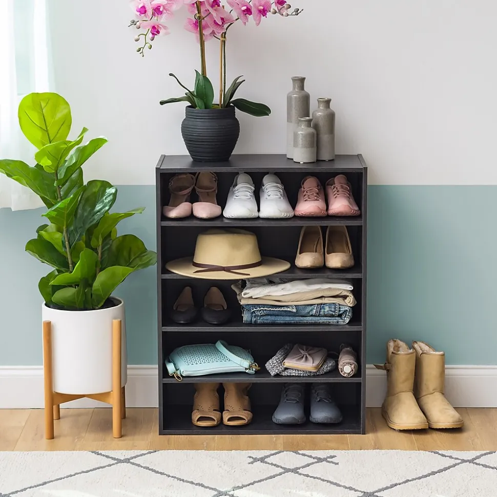 Iris 31.51" 5-Shelf Bookcase, Black (596985)