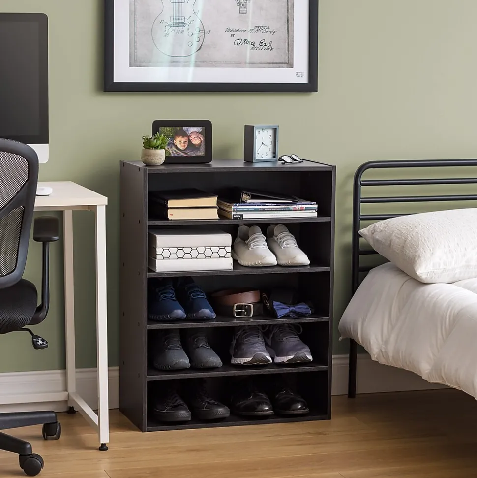 Iris 31.51" 5-Shelf Bookcase, Black (596985)