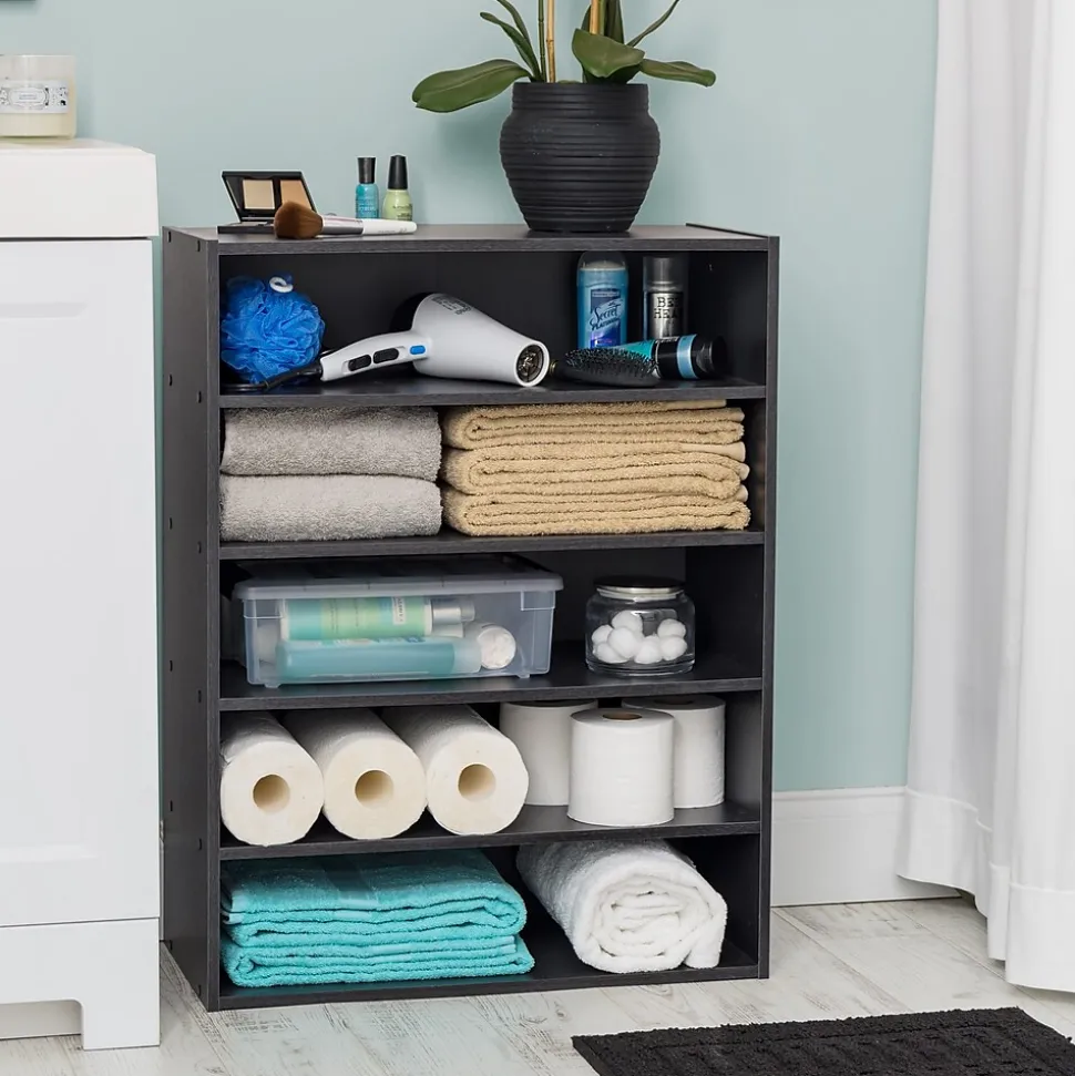 Iris 31.51" 5-Shelf Bookcase, Black (596985)