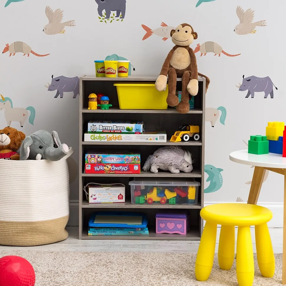 Iris 31.51" 5-Shelf Bookcase, Gray (596987)