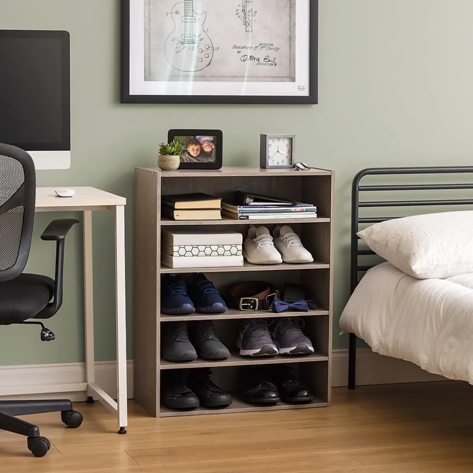 Iris 31.51" 5-Shelf Bookcase, Gray (596987)