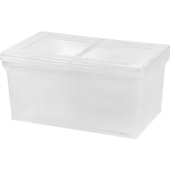 IRIS Letter Size File Box Storage, Clear (139921)