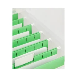 Iris Plastic File Box with Attached Flip Top Lid, Letter Size, Clear, 5/Pack (139921)