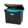 IRIS Portable File Box with Organizer Lid, Letter Size, Black (110977)