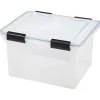 IRIS WeatherPro Plastic File Box, Letter/Legal Size, Clear (110600)