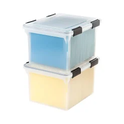 IRIS WeatherPro Plastic File Box, Letter/Legal Size, Clear (110600)