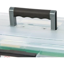 Iris WeatherPro Plastic File Box with Latching Lid, Letter/Legal Size, Clear, 4/Pack (110350)
