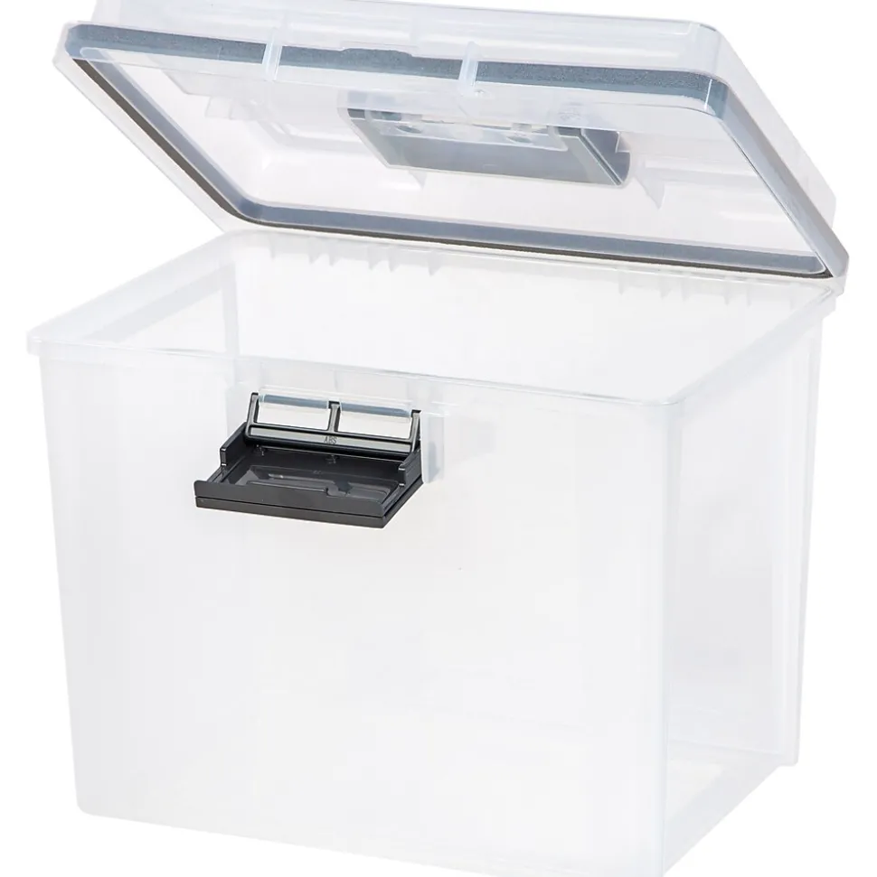 IRIS WeatherPro Portable File Box, Letter Size, Clear (110351)