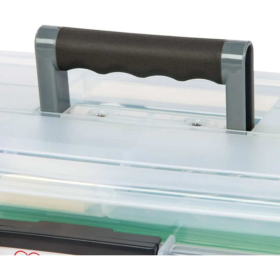 IRIS WeatherPro Portable File Box, Letter Size, Clear (110351)