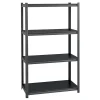 Iron Horse 3200 Concealed Rivet 4-Shelf Metal Stand Alone Shelving Unit, 36" W, Gray (20995)