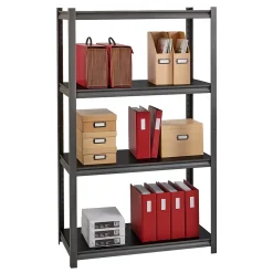 Iron Horse 3200 Concealed Rivet 4-Shelf Metal Stand Alone Shelving Unit, 36