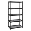 Iron Horse 2300 lb. Wire Rivet Series 5-Shelf Metal/Wire Deck Shelving Unit, 36"W, Black (22130)