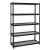 Iron Horse 2300 lb. Wire Rivet Series 5-Shelf Metal/Wire Deck Shelving Unit, 48"W, Black (22131)